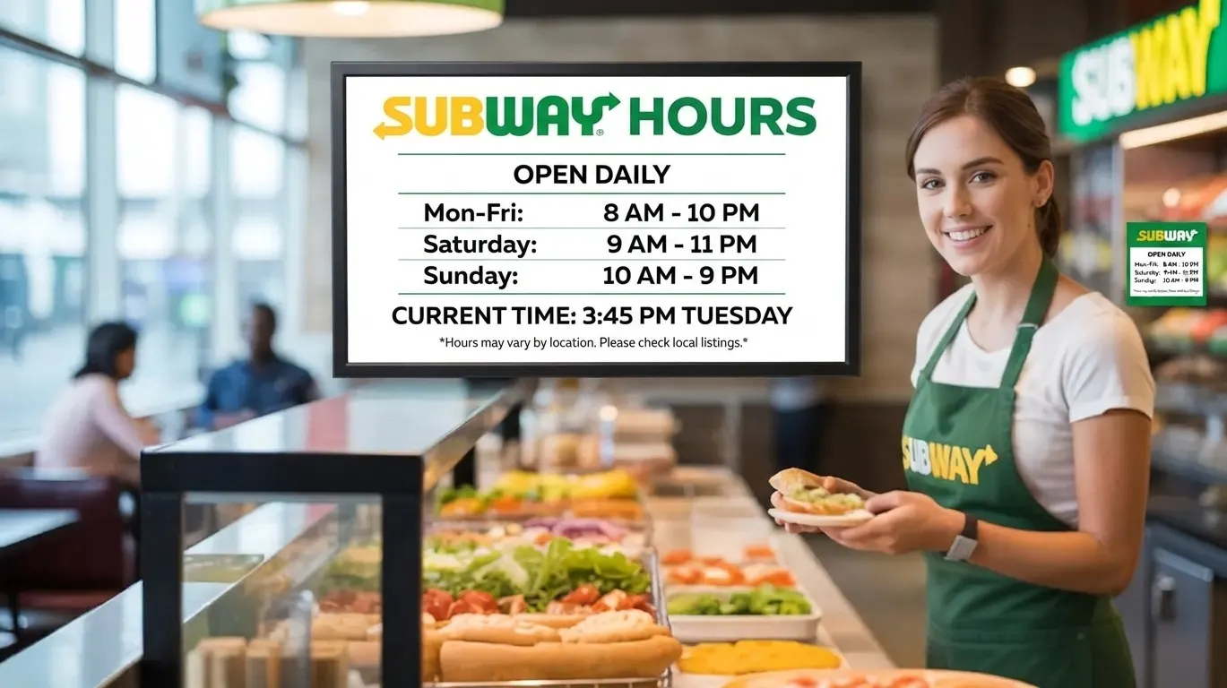 Subway Hours Canada – Opening & Closing Time 2026 1 Subway Hours